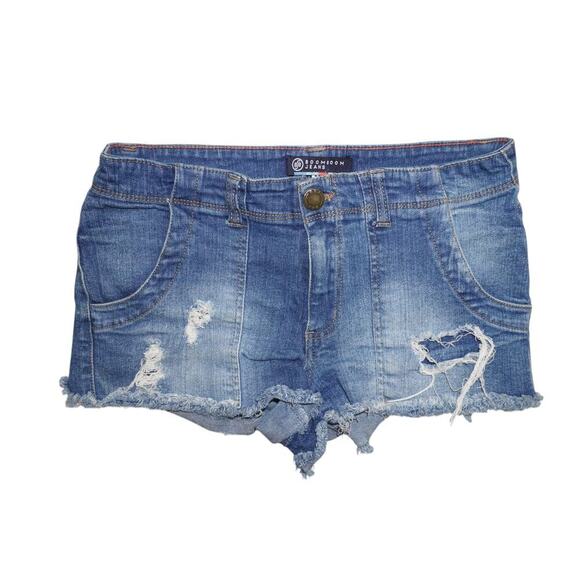 Boom Boom Jeans Light Wash Frayed Hem Shorts – Size 11 - Picture 1 of 5